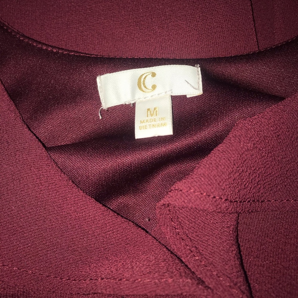 Maroon Ruffle Dress - Picture 5 of 5